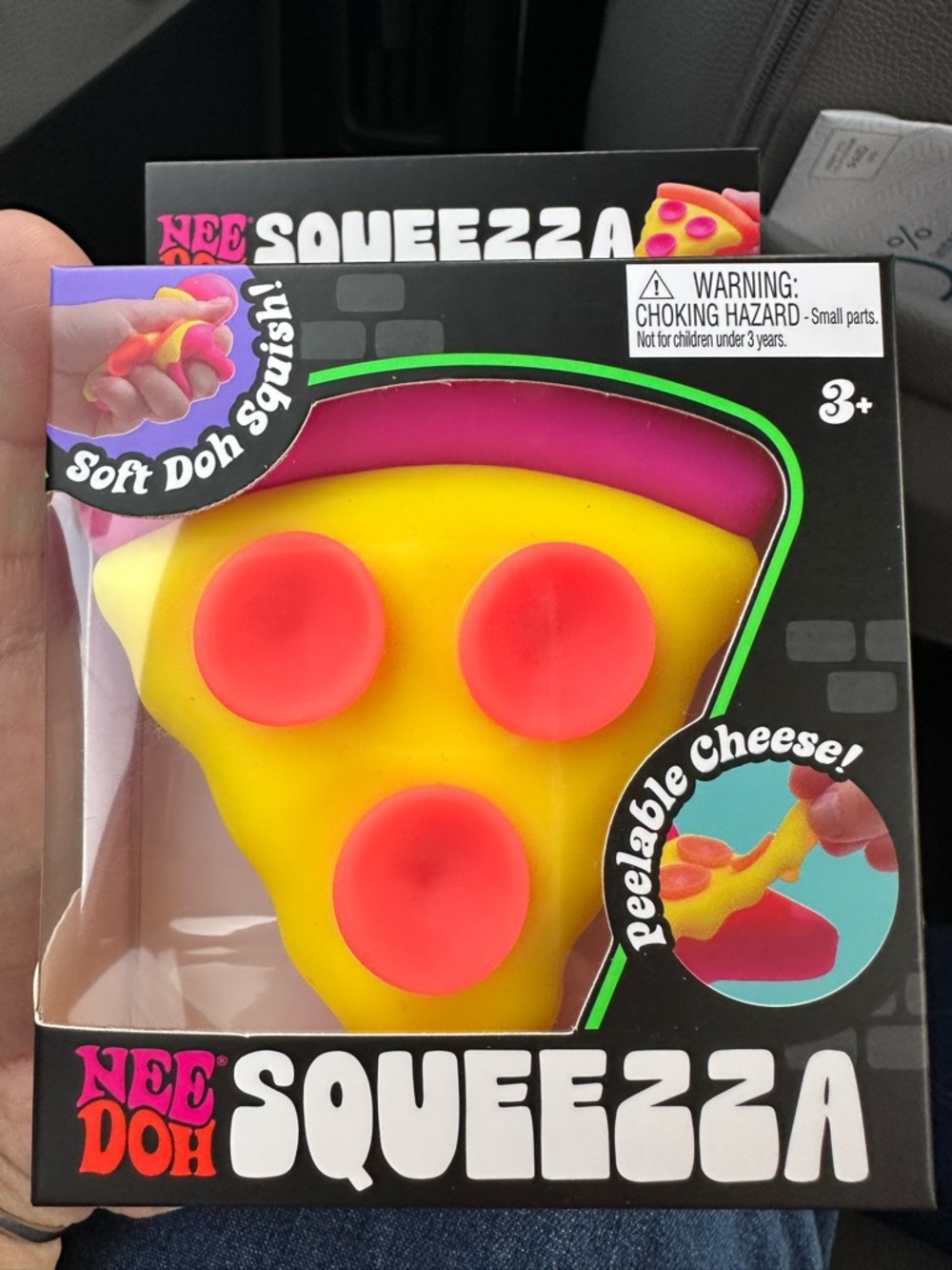NeeDoh Squeezza Yellow & Pink Pizza Squishy Toy